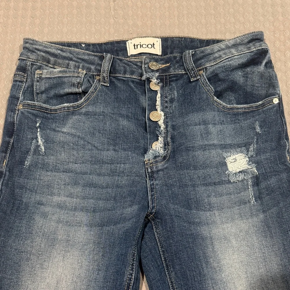 Tricot Distressed Skinny Jeans
